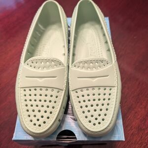 Women's Floafers Perforated Loafers in Seafoam Green